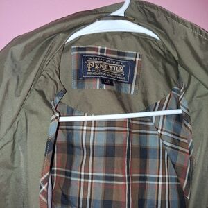 Pendleton Men's Olive Jacket with Plaid Lining